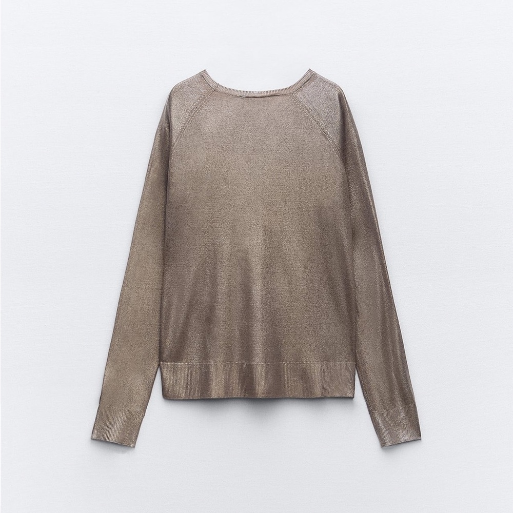 Zara Shimmering Gold Pullover